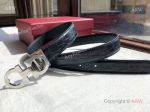 Copy Ferragamo Black Crocodile Leather Belt - Women Size 25mm
